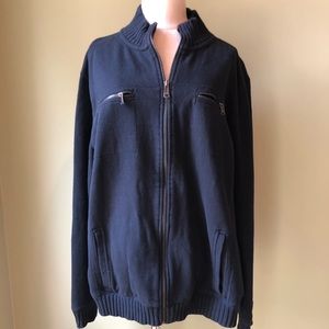 Calvin Klein Men’s Blue Zipper Sweater Jacket - Size XL